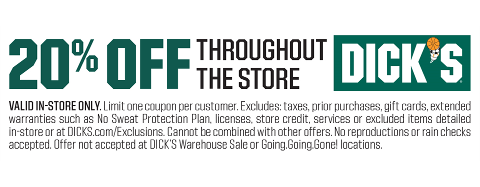 DICK'S SPORTING GOODS DISCOUNT EVENT